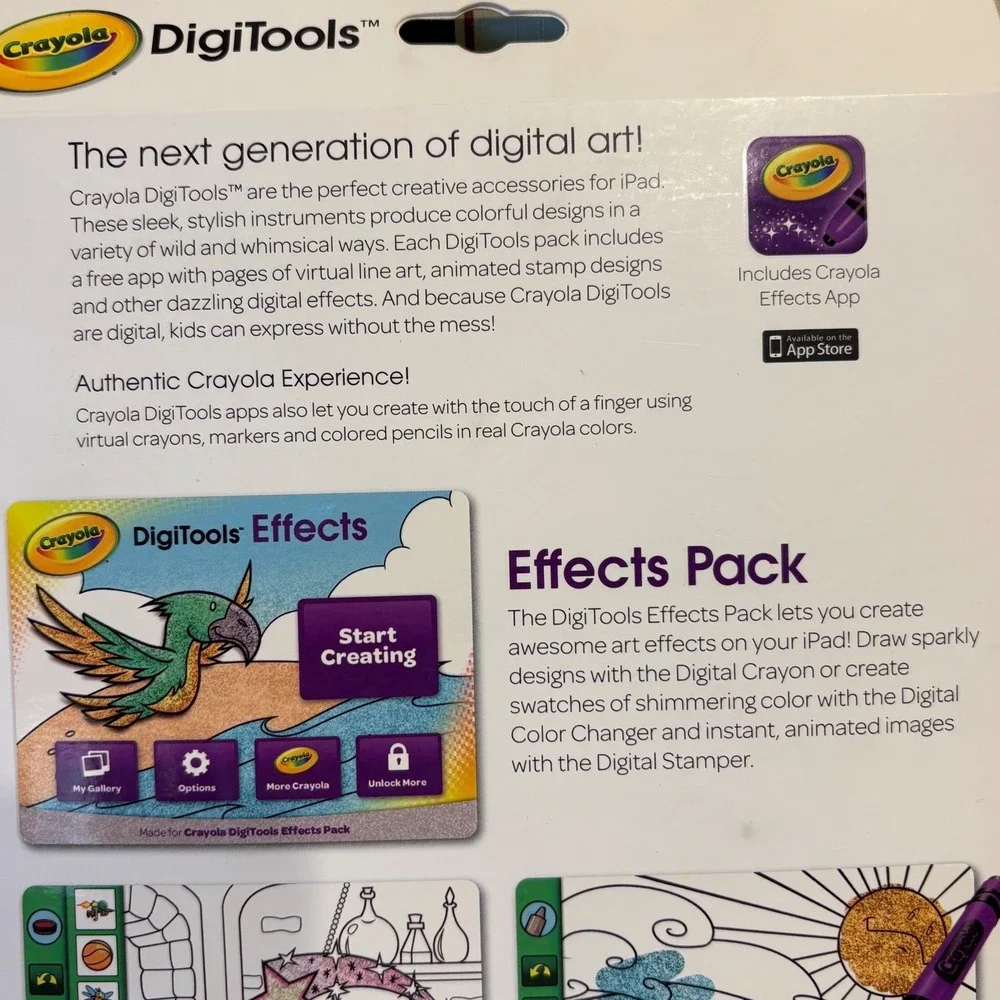 Crayola DigiTools Effects Pack iPad Digital Art Kit Purple 95-1012 New